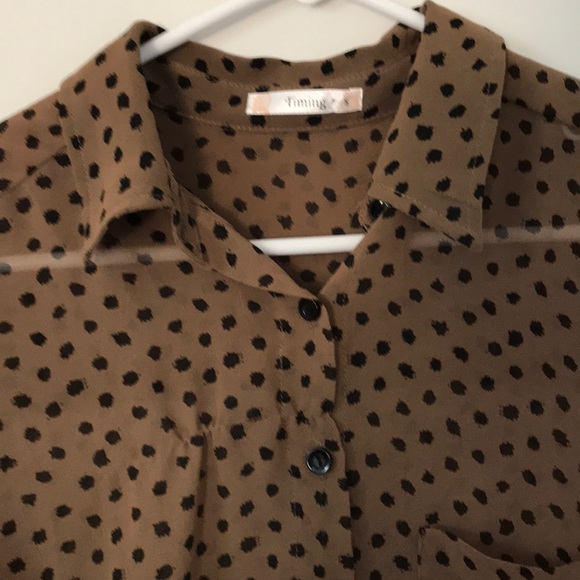 Timing brown button down - Picture 2 of 5